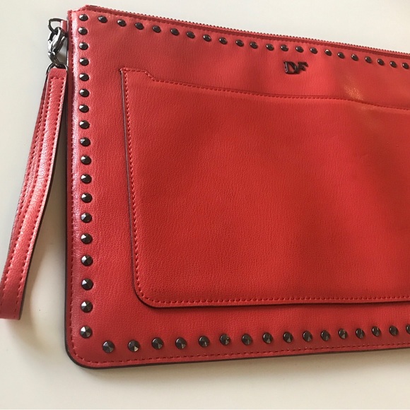 DVF diane von furstenberg Orange Pouchette Clutch - Picture 3 of 11